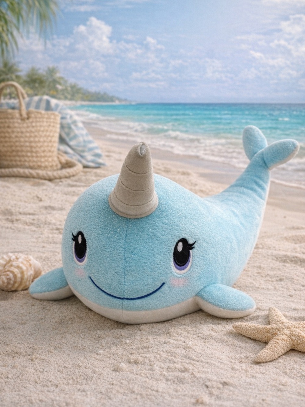 Build-A-Bear Narwhal Plush Blue Whale Stuffed Animal 16” Soft Toy Cute - Picture 13 of 13